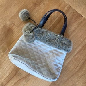 Fall felt purse with faux fur